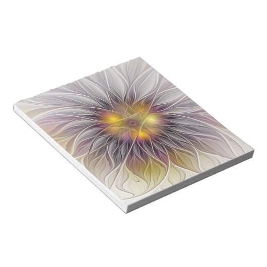 Lumineuze kleurrijke ventilator, Abstract matig fr Notitieblok (Schuin)