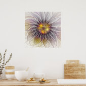 Lumineuze kleurrijke ventilator, Abstract matig fr Poster (Keuken)