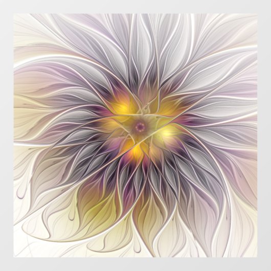 Lumineuze kleurrijke ventilator, Abstract matig fr Raamsticker (Vel)