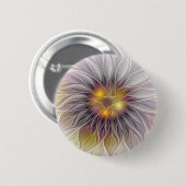 Lumineuze kleurrijke ventilator, Abstract matig fr Ronde Button 5,7 Cm (Voorkant /achterkant)