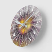 Lumineuze kleurrijke ventilator, Abstract matig fr Ronde Klok (Hoek)