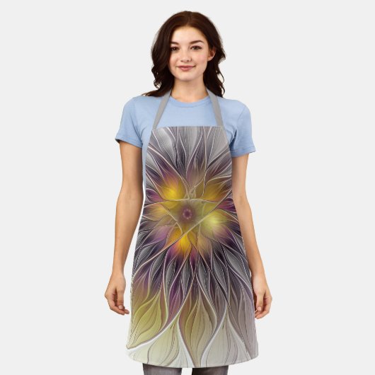 Lumineuze kleurrijke ventilator, Abstract matig fr Schort (Gedragen)