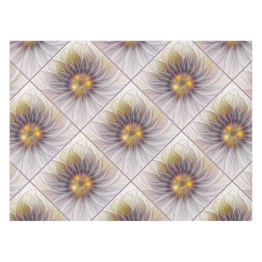 Lumineuze kleurrijke ventilator, Abstract matig fr Tafelkleed (Voorkant (Horizontaal))