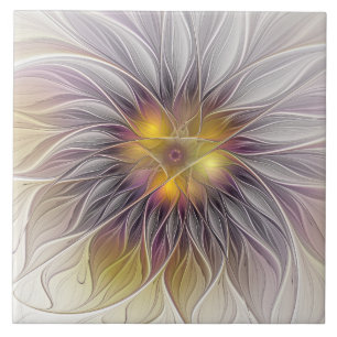 Lumineuze kleurrijke ventilator, Abstract matig fr Tegeltje