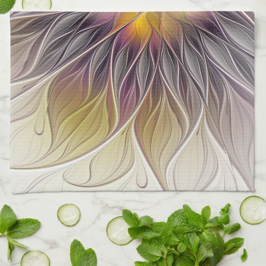 Lumineuze kleurrijke ventilator, Abstract matig fr Theedoek (Gevouwen)