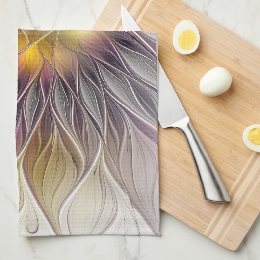 Lumineuze kleurrijke ventilator, Abstract matig fr Theedoek (Quarter Fold)