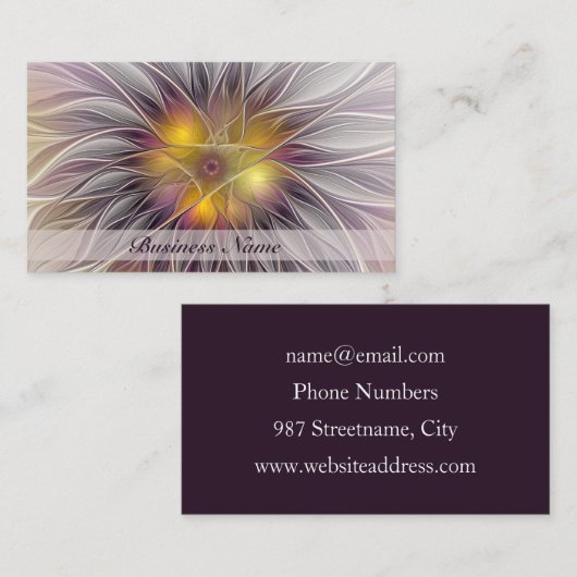 Lumineuze kleurrijke ventilator, Abstract matig fr Visitekaartje (Voorkant / Achterkant)