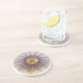 Lumineuze kleurrijke ventilator, Abstract matig fr Zandsteen Onderzetter (Zijkant)