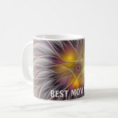 Lumineuze kleurrijke ventilator Abstracte fractal  Koffiemok (Voorkant links)