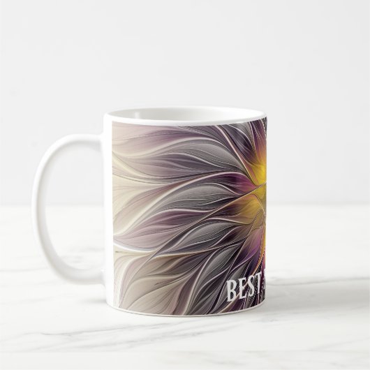 Lumineuze kleurrijke ventilator Abstracte fractal Koffiemok (Links)