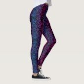 Lumineuze kruislijnen 01 x4 bw zwart BG Leggings (Rechts)
