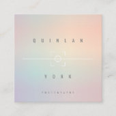 Lumineuze, moderne, minimalistische fotograaf vierkante visitekaartje (Voorkant)