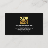 Lumineuze, opvallende rode bliksem voor elektrisch visitekaartje (Achterkant)