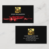 Lumineuze, opvallende rode bliksem voor elektrisch visitekaartje (Voorkant / Achterkant)