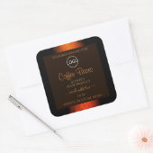 Lumineuze Oranje bruine marmer Product Labels Logo (Envelop)