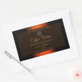 Lumineuze Oranje bruine marmer Product Labels Logo (Envelop)
