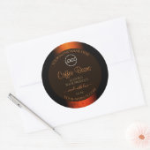 Lumineuze Oranje bruine marmer Product Labels Logo (Envelop)