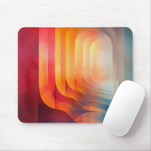 Lumineuze Passage – Abstracte Geometrische Stroom Muismat