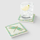 Lumineuze pastolflaag van Vanna Lam Stenen Onderzetter (Zijkant)