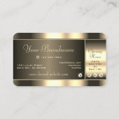 Lumineuze platinumkleuren met Shimmery Rhinestones Visitekaartje (Achterkant)