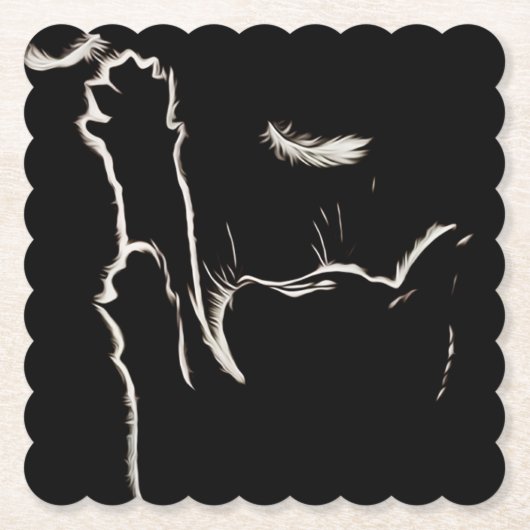 Lumineuze reflectie kartonnen onderzetters (Voorkant)