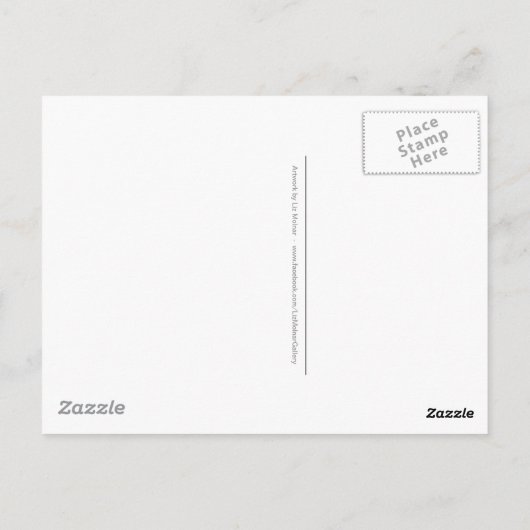 Lumineuze Roos Fractal Artist Card Briefkaart (Achterkant)