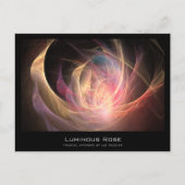 Lumineuze Roos Fractal Artist Card Briefkaart (Voorkant)