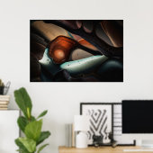 Lumineuze Sci-Fi Abstractie Poster (Thuiskantoor)