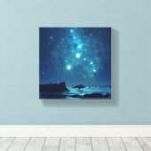 Lumineuze sterren canvas afdruk (Insitu (Houten vloer))