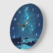 Lumineuze sterren in het noordlandschap van Snowy Grote Klok (Hoek)