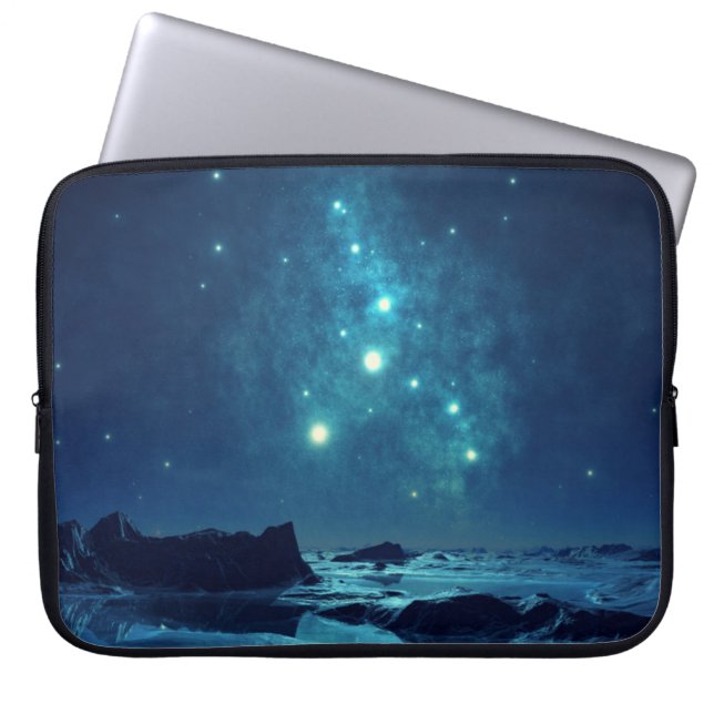 Lumineuze sterren laptop sleeve (Voorkant)