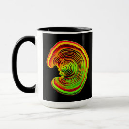 Lumineuze Thermische Gelaagde 3D Abstracte Geometr Mok