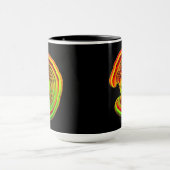 Lumineuze Thermische Gelaagde 3D Abstracte Geometr Mok (Midden)