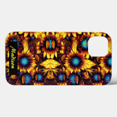Lumineuze zonnebloemen Case-Mate iPhone case (Achterkant (horizontaal))