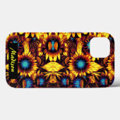 Lumineuze zonnebloemen Hoesje-Mate iPhone Case (Achterkant (horizontaal))
