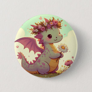 Luminexa (Een draak vol met zonnestralen) Ronde Button 5,7 Cm