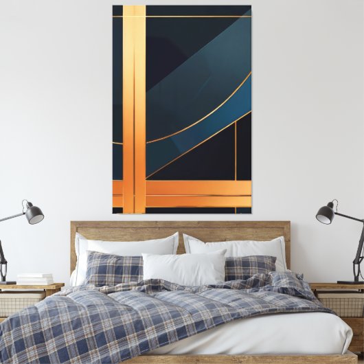 Luminieuze structuur canvas afdruk (Insitu (Slaapkamer))