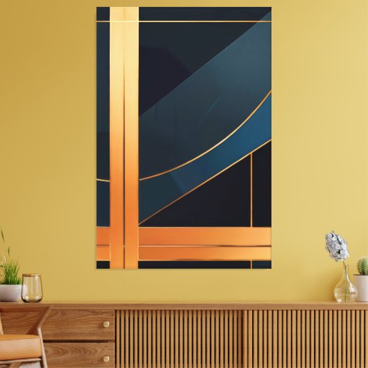 Luminieuze structuur canvas afdruk (Insitu (Woonkamer))
