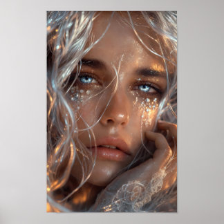 Luminieuze Vorstelijke Blik Fantasy Portret Poster