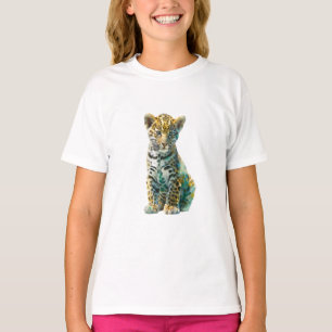Luminos Kunstzinnige Print van een Luipaardwelp T-shirt