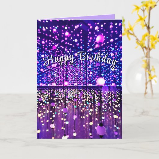 Luminositeit naar Infinity Birthday Kaart (Gele Bloem)