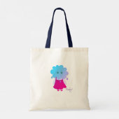 Luminoso Azul Radiante Cloudy Expressão Emocional Tote Bag (Achterkant)
