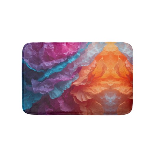 Luminous Abstract Tissue Paper Layers Badmat (Voorkant)