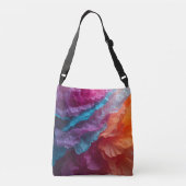 Luminous Abstract Tissue Paper Layers Crossbody Tas (Achterkant)