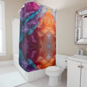 Luminous Abstract Tissue Paper Layers Douchegordijn (In situ)