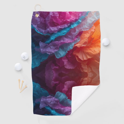 Luminous Abstract Tissue Paper Layers Golfhanddoek (Insitu)