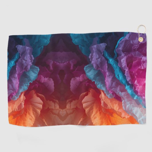 Luminous Abstract Tissue Paper Layers Golfhanddoek (Horizontaal)