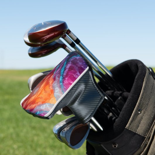 Luminous Abstract Tissue Paper Layers Golfheadcover (Insitu)