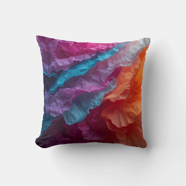 Luminous Abstract Tissue Paper Layers Kussen (Voorkant)