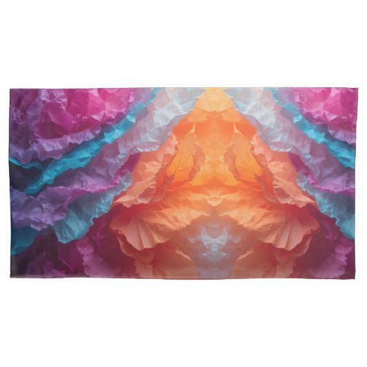 Luminous Abstract Tissue Paper Layers Kussensloop (Voorkant-Links)